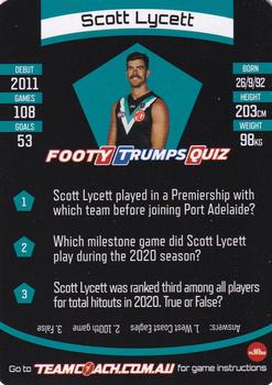 2021 Team Coach AFL #220 Scott Lycett Back